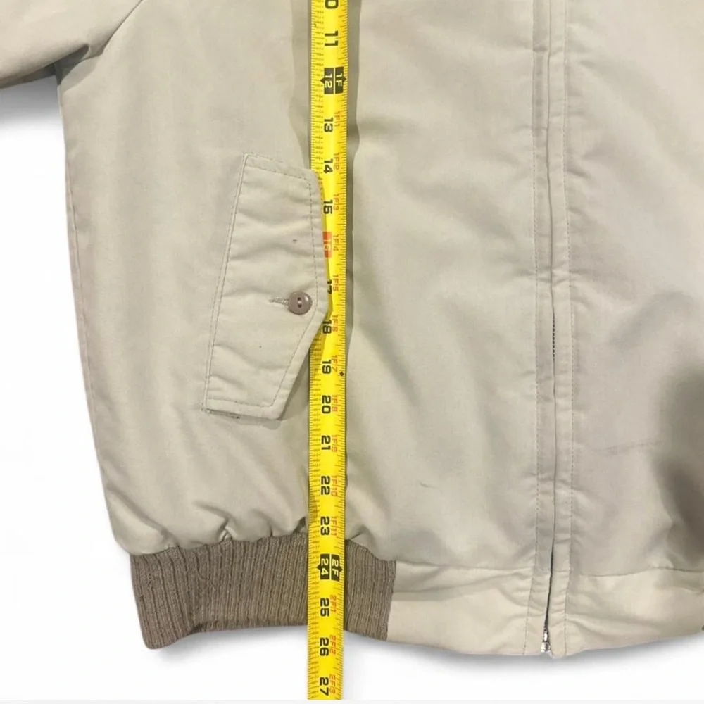 Vintage Tan Bomber Jacket Size Men’s Large